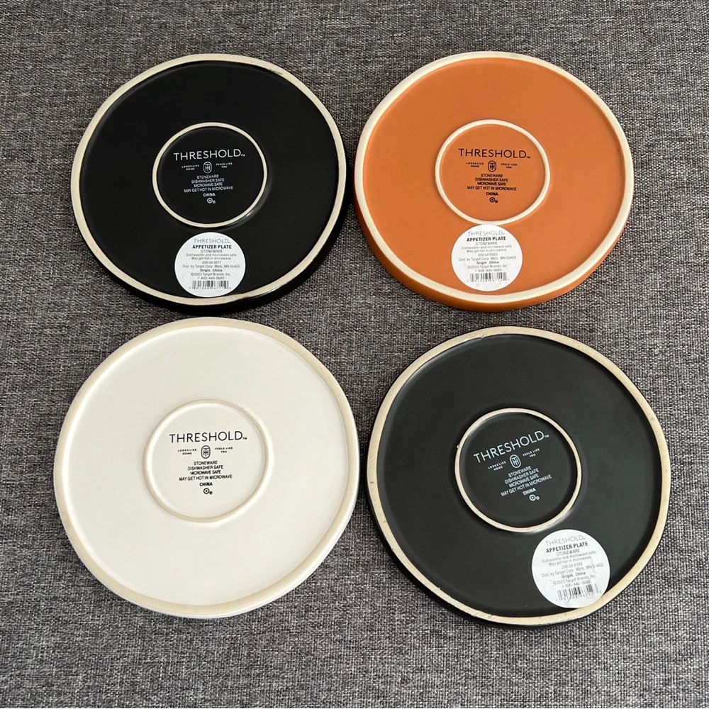 Target Threshold Halloween 2023 Small Plates Set of 4 Skull Cat Ghost Pumpkin